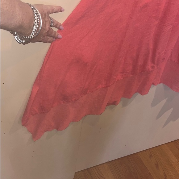 Cynthia Rowley Orange Linen Sleeveless long Dress size 1X - Picture 8 of 8